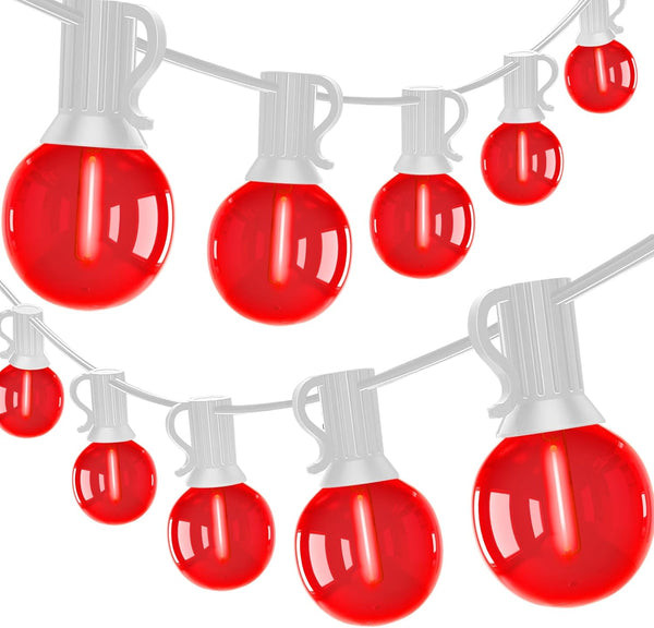 50Ft G40 LED Valentine's Day String Lights Outdoor, Valentines Decorations Lights with