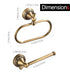 KOCRER 2 Brass Gold Toilet Paper Holder, Antique Hand Towel Ring Retro Hand Towel Holder Tissue Roll Paper Hanger Paper