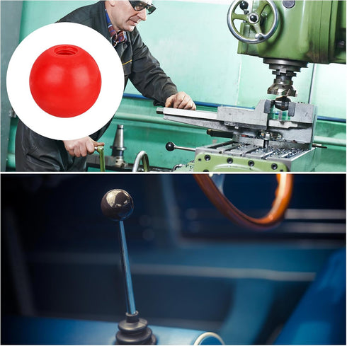 Threaded Ball Knobs (40mm/1.57") 6Pcs, Plastic Ball Lever Knob with M12 Female Thread Iron Insert