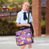 ALAZA 3 500 Ring Zipper Binder Milk Cow Wildflowers Binders Bag with Shoulder Strap Sheets Paper Organizer Trapper