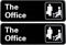 Excello Global Products The Office Sign - Easy to Mount Informative Plastic Sign with Symbols, 9"x3" Sign 2-Pack