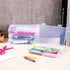Kigley 36 Pcs Clear Plastic Pencil Box, Plastic Stationery Case with Double Buckles for Storage, Small Containers