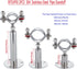 2PCS Wall Mount Ceiling Mount Pipe 304 Stainless Steel Pipe Supports, Adjustable Height for OD Pipe 15-19mm