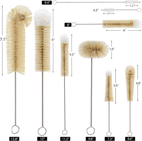 9 Set Set MASTERTOP Pieces Bottle Brush - Long Water Bottle and Straw Brush Cleaning BPA Free Bottle Cleaner Brush