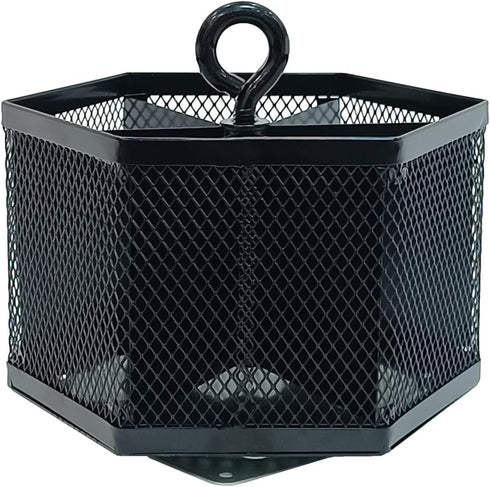 SETTFRFE Hexagon 360° Rotating Pen Organizer for Desk, 6 Compartments Mesh Pen Caddy, Black