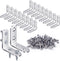 FATLODA 18PCS L Bracket & Corner Brace, Stainless Steel Right Angle Brackets for