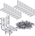 FATLODA 18PCS L Bracket & Corner Brace, Stainless Steel Right Angle Brackets for