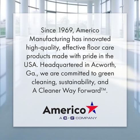 16" 3.25" 5 100% Americo Blue Cleaner Floor Pad, Diameter, Center Hole, Pads/Case, Machine Cleaner Floor Pads