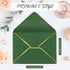 Teling 100 Pack A7 V Flap Envelope Invitations, 5 x 7 Fancy Envelopes with Gold Border for Bridal Shower Wedding