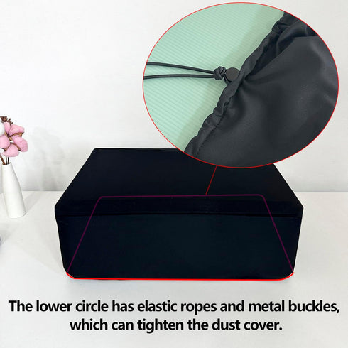 COCOBOW Universal Elastic Waterproof Printer Dust Cover - Minimalist Black Stretch Fabric Protector with Drawstring