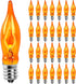 Hobbynors 25-Pack Frosted Flame Light Bulbs, E12 Candelabra Base with Soft Ghostly Glow
