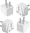 Bates Universal Adapter, 4 Pack, Travel Adapter, UK to US Plug Adapter, European to American Plug Adapter