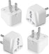 Bates Universal Adapter, 4 Pack, Travel Adapter, UK to US Plug Adapter, European to American Plug Adapter