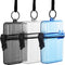Outus 3 Pieces Waterproof Case ID Card Holder, Floating Sports Case Locker with Hanging Ring and Rope (Clear Gray Blue,