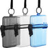 Outus 3 Pieces Waterproof Case ID Card Holder, Floating Sports Case Locker with Hanging Ring and Rope (Clear Gray Blue,