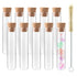 Glass Test Tubes Bulk 50pcs, 16ml 20x100mm with Cork and Brush for Laboratory Use