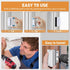 3-Pack 800 lbs, Home Security Door Reinforcement Lock, Upgraded White Front Door Locks for Kids Safety Withstand
