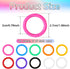 SULIKJHUI 50 0.79 Inch 10 Loose Leaf Binder Rings, Pcs Plastic Rings for Books, Notebooks, Flash Cards & Index Cards