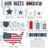 Whaline 82Pcs Patriotic Classroom Bulletin Board Decoration Kit God Bless America Bulletin Board Set American Land Star Cutouts with Glue Points for 4th of July Classroom School Office Home Decor