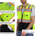High Visibility Mesh Vest with Pockets and Zipper, ANSI Class 2, Made with 3M Reflective Tape, Yellow and Black