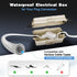 IP55 8.3 4.1 3.7 inch FLEMOON Outdoor Electrical Box Waterproof with Detachable Awning Covers, x x Weatherproof