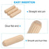 PATIKIL 1/4 Wooden Dowel Pins, 200 Pcs M6x20mm Hardwood Pegs for Crafts, Furniture, Door Art