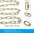 6ft PATIKIL Lighting Hanging Chain, Metal Looping Chain with Quick Link Screw Lock Connectors for Hanging Plant Pendant