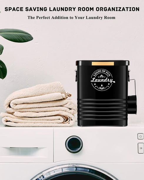 Laundry Detergent Powder Container Dispenser Holder for Laundry Room Organization. Metal Laundry Soap Dispenser