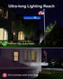 Sunset Solar Powered Spotlight Outdoor Waterproof Spot LED Accent Landscape Uplight for Outside Trees, House Flag