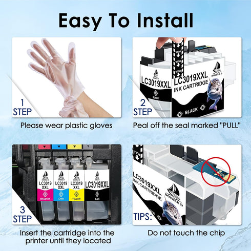 DOUBLE D LC3019 XXL Compatible Replacement for Brother LC3019 LC3019XXL Ink Cartridges, Super High Yield for