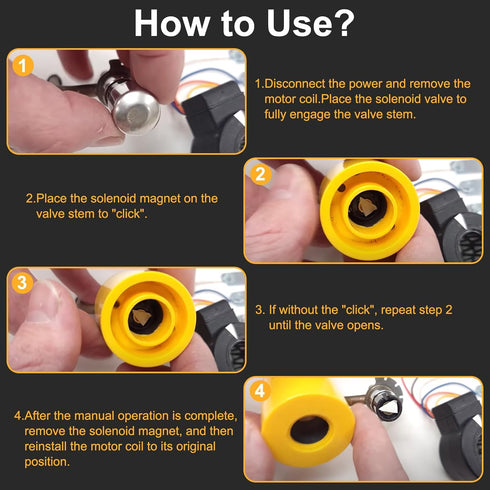Solenoid Magnet Tool #TLMKC, 18mm Solenoid Valve Troubleshooting Magnet for Most Industry Valves