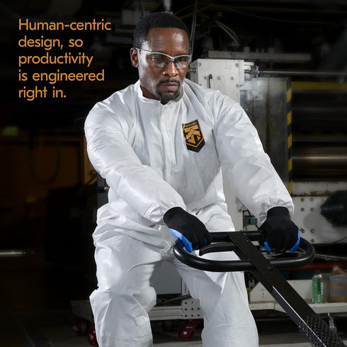 KleenGuard A20 Zip Front Coverall, 2X, White (37718), REFLEX Design, Elastic Wrist and Ankle