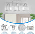 3-Light E26 (Bulbs comzler Bathroom Light Fixtures Over Mirror, Brushed Nickel Crystal Wall Sconce with Base for Mirror