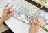 Aszqvd Set Mouse Pad with Wrist Rest, Soft Cloud Gel Keyboard Mouse Pad with Hand Wrist Support, Cute Non Slip Office