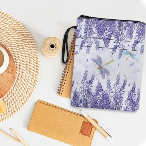 Purple Marble Book Sleeves - Pack of 3 Waterproof Carrying Cases for Hardcover Books, Storage Sleeves for Women Girls