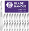 21PCS 20 Scalpel Blades with #10 Scalpels, Surgical Sterile Carving Blades Including 1 Handle for Laboratory Use