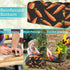 Shoblo 10 Carrots Garden Tool Bag Waterproof Gardening Tool Storage Bag with Handle & Pockets Gardening Tote Bag