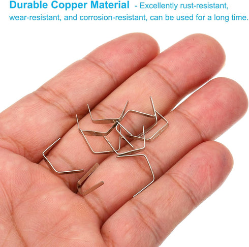 PATIKIL 10x10mm 200Pcs Copper Chandelier Connector Pins, Chandelier Crystal Clips for Fastening Crystals Parts