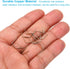 PATIKIL 10x10mm 200Pcs Copper Chandelier Connector Pins, Chandelier Crystal Clips for Fastening Crystals Parts