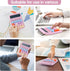 Mechanical Pushbutton Calculator, 12 Digit Large LCD Display, Big Buttons Easy to Press, Colorful Candy Calculator,
