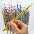 GiftExpress 48 Pcs Paw Print Pencils, Colorful Wooden Pencils with Eraser for School Supplies
