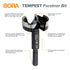 BORA BFB-009720 3/4" Dia Tempest Forstner Bit, 3-1/2" OAL, Round 3/8" Shank for Wood Drilling Projects