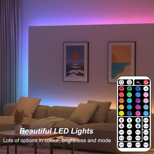NBBUFF 3.28 ft Smart RGB LED Strip LightsControl via App or RemoteFeatures Music Sync and Timer FunctionsPerfect