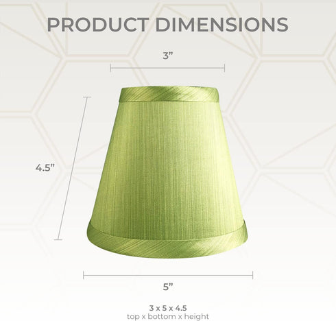 CS-1007-5L/GRN 3" 5" 4.5", Royal Designs Clip On Empire Chandelier Lamp Shade, x x Light Green