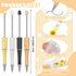 Colarr 24 Sets Plastic Beadable Pens DIY Pens Making Kit Assorted Bead Pens Wood Beads Crystal Spacer Beads Black Ink Ballpoint Pen for Women Students Crafts Office School Gifts (Sunflower)