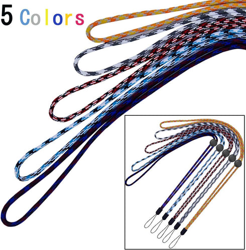 YOUOWO 5 Pack Adjustable Lanyards Neck Strap for Keys, Pen, Phone, ID Badges Holder in 5 Colours