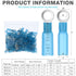 300 Pcs Heat Shrink Ring Terminals #10 Blue, 16-14 AWG Electrical Connectors, Waterproof and Insulated (Ring 1/4")