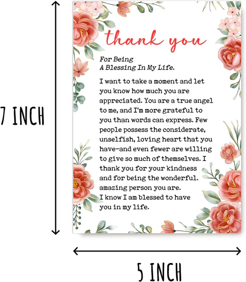 GoGi93Art Thank You For Being A Blessing In My Life Card - Thanksgiving Card - Birthday Greeting - Funny Poem