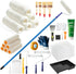 spicyorange Paint Roller Kit with Long Paint Roller Extension Pole, 37 PCS Wall