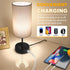 Unicozin 17Inch 3 7 Dimmable Table Lamp for Bedroom, Touch Control Bedside Lamp for Reading, CCT & RGB Color Changing